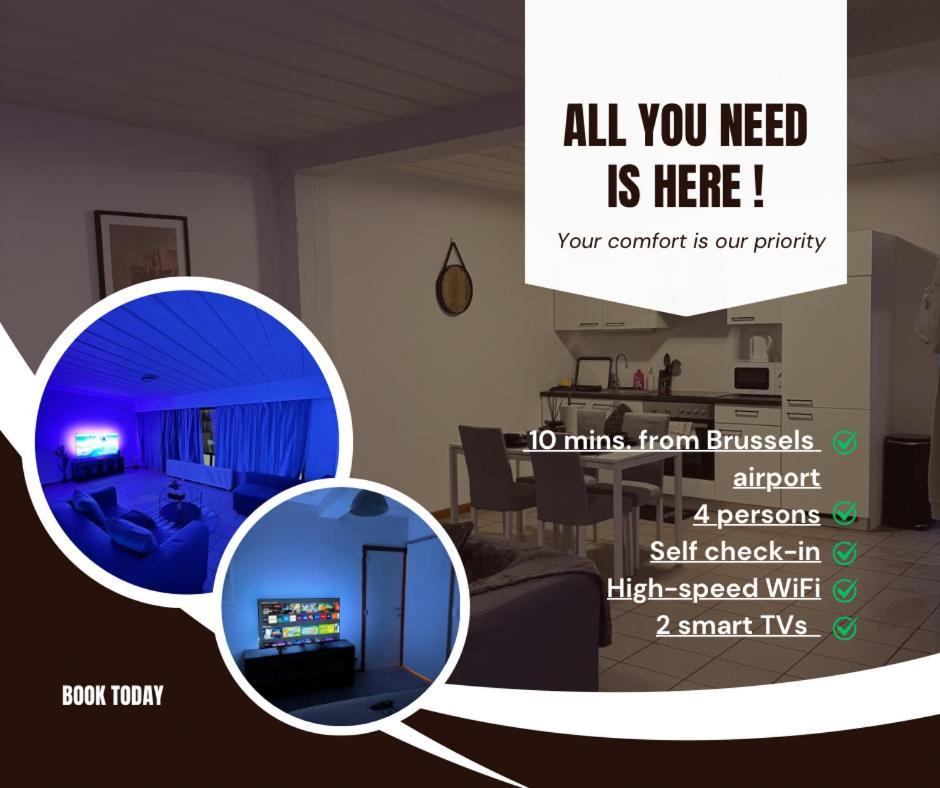 Appartement De Luxe Entierement Renove - Proche Aeroport De Bruxelles, Quartier Chic Екстериор снимка